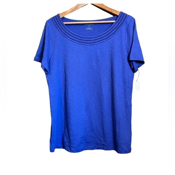 NWT! Talbots blue short sleeve tee - Picture 1 of 9